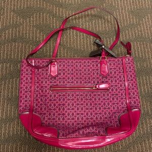 Purple/pink/gold Coach bag EUC